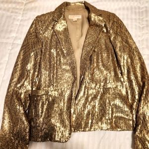 Michael kors gold shiny blazer
